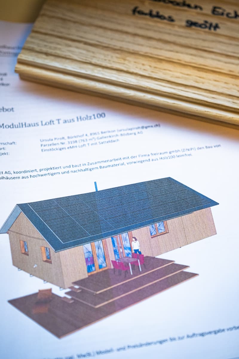 Wandaufbau von einem eco-ModulHaus